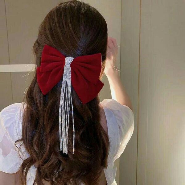 Ruby Criss Cross Velvet Bow